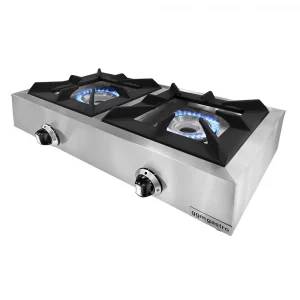 Plynový sporák s dvomi horákmi, celkový výkon 11 kW