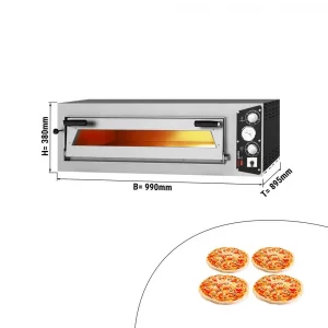 Pizza pec pre 4 pizze o priemere 35 cm, model PEP44