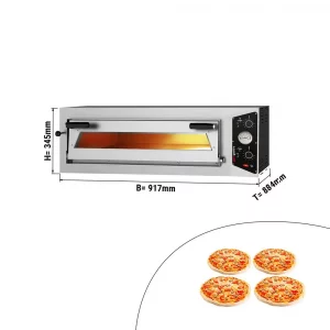 Pizza pec pre 4 pizze o priemere 30 cm - 230 voltov, model PP430-230V