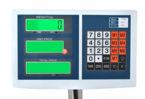 Mostíková digitálna váha s nosnosťou do 100 kg a presnosťou 50 g – Obrázok 5