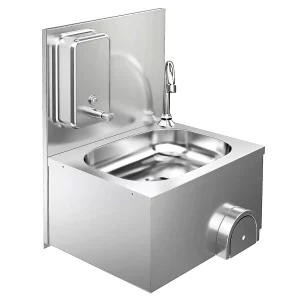 Umývadlo z nehrdzavejúcej ocele s dávkovačom mydla