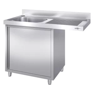 Drezová skrinka pre umývačku riadu s rozmermi 1200x700 mm, 1 umývadlo na ľavej strane, rozmer umývadla Š400xH400xV250 mm