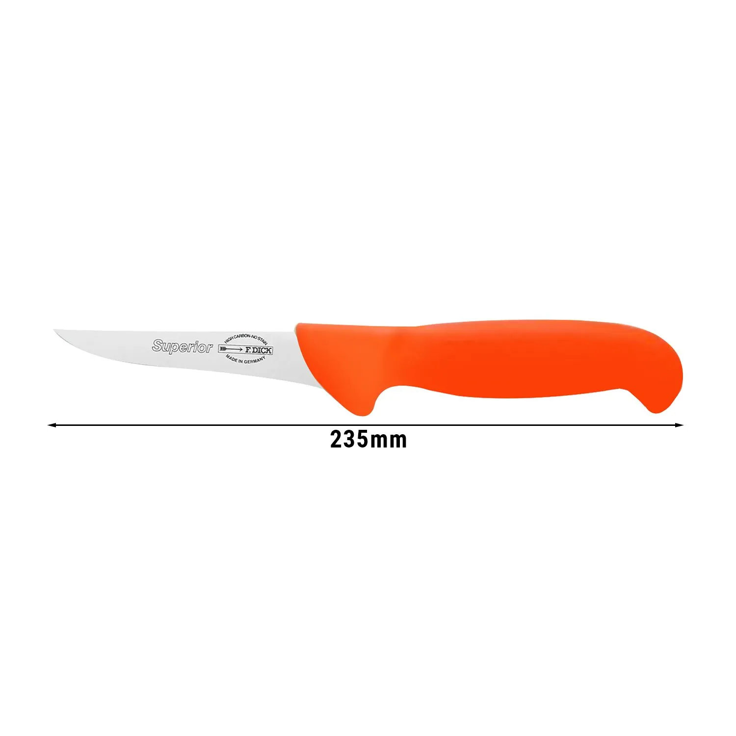 Vykosťovací nôž F. DICK Ergogrip - Oranžová rukoväť - Čepeľ 10 cm