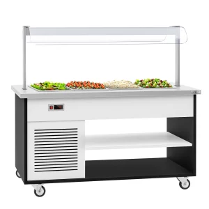 Bufetový vozík na studené jedlá - 1600 mm - Pre 4x GN 1/1