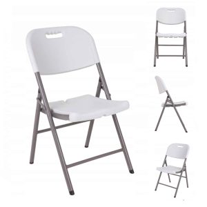Skladacia stolička pre catering - Biela - Hendi