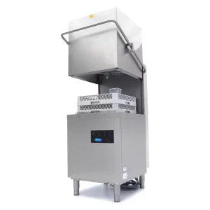 Priechodná umývačka riadu - 50 x 50 cm s odtokom, oplachom a čerpadlom na mydlo - 400 V