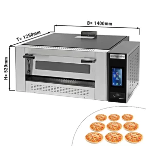 Plynová pizza pec - digitálne ovládanie, 9x Ø30 cm