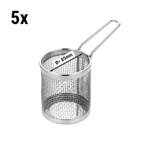 Okrúhly košík na hranolky – Ø 8,5 cm (5 ks)