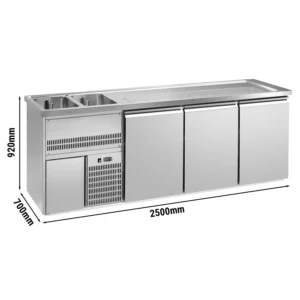 Pivný pult PREMIUM PLUS – 2500x700 mm – 3 zásuvky