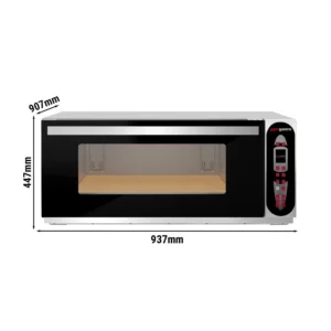 Elektrická pizza pec – digitálna verzia s 2,4″ LCD a skladacou konštrukciou, model EN 60x40,