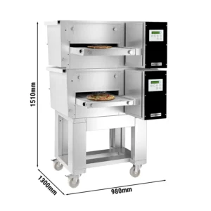 Priebežná pec elektrická - 980x1300 mm, pás 400 mm, digitál, so základňou (2 ks)