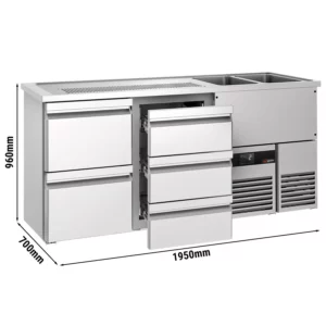 Bar na nápoje PREMIUM - 1950x700mm - 5 zásuviek