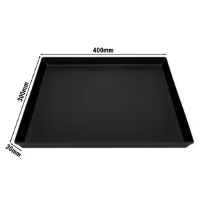 Pizza plech obdĺžnikový modrý – 400x300x30 mm