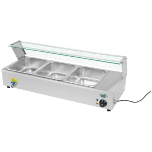 Bain Marie – 3 × GN 1/2 – s výpustom – ideálny pre bufetové stoly