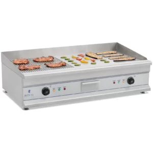 Dvojitý elektrický gril – 100 cm – hladká platňa – výkon 2 × 3200 W