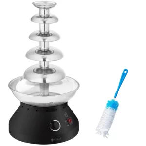 Fontána na čokoládu – 5 poschodí – objem 4 l – nerezový dizajn