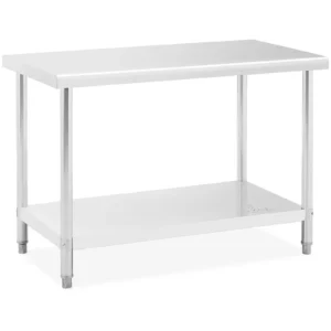 Pracovný stôl z ušľachtilej ocele 120x60 cm maximálna nosnosť 110 kg