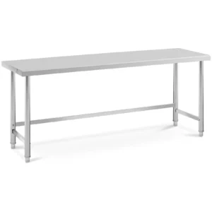 Pracovný stôl z nehrdzavejúcej ocele 200x60 cm nosnosť 95 kg