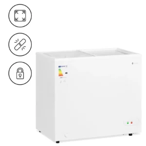 Mraznička 200 l sklenené dvere uzamykateľné Royal Catering