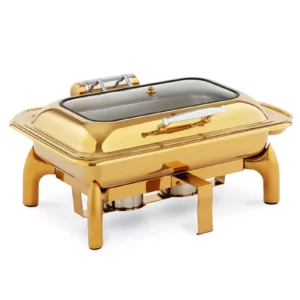 Chafing dish GN 1/1 9 l 2 nádoby na palivo s okienkom Royal Catering