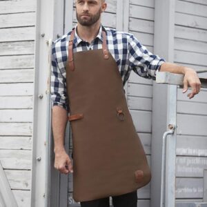 Kožená zástera LS23 – karamelový odtieň