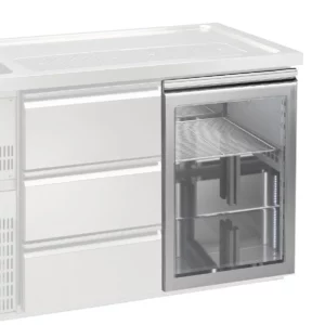 Sklenené dvierka pre výdajný pult – pravá strana