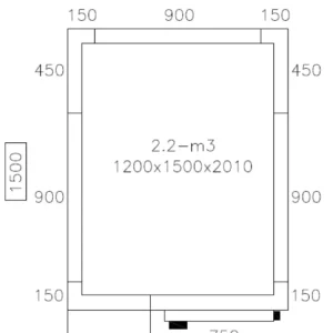 Bar na nápoje PREMIUM - 2500x700mm - 1 dvierka a 5 zásuviek