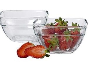 Hranatá sklenená miska