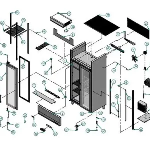 Bar na nápoje PREMIUM - 1950x700mm - 1 dvierka a 2 zásuvky