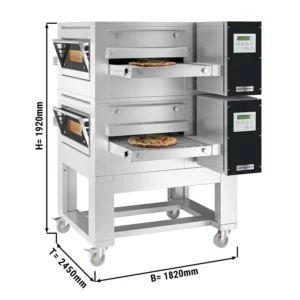 Elektrická pásová rúra - 1850x2450 mm, pás 1000 mm, digitál, so základňou (2 ks)