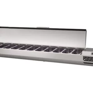 Chladiaca vitrína – rozmery 2,3 x 0,35 m – kapacita 11 GN 1/4