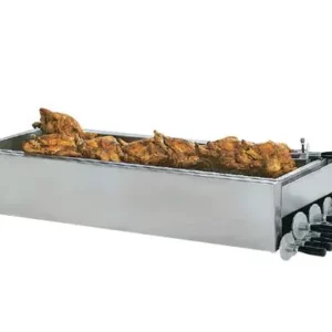 Odkvapkávacia miska na kura – s držiakom ražne, pre grily na kura