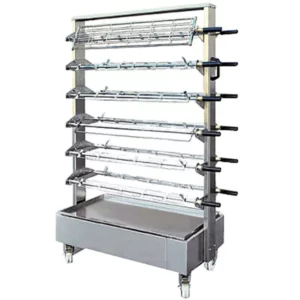 Pojazdný vozík – pre 24 špízov, 1150x800x1600 mm, pre grily na kurence