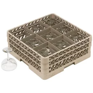 Sklenený kôš - Rack-Master - 500x500 mm - 9 priehradiek - 150x150 mm