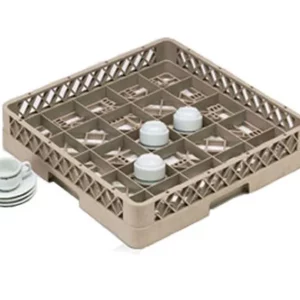 Umývací kôš na šálky - 500x500 mm - 25 priehradiek - 90x90 mm