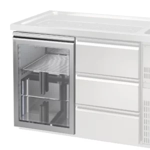 Sklenené dvierka pre výdajný pult – ľavá strana