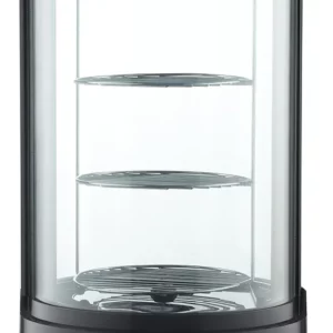 Stolová panoramatická vitrína - 68 l, 420 mm, 4 polície, čierna