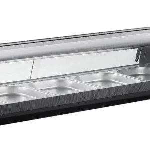 Sushi vitrína – čierna – 5 GN 1/2 – chladiaca