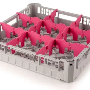 Košík na sklo – 500x500 mm, 9 priehradiek