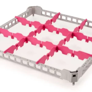 Horný rám pre kôš na sklo – 500x500 mm, 9 priehradiek