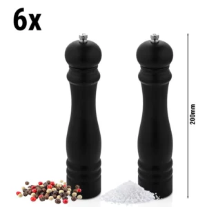 Súprava 6x mlynčekov na korenie a soľ Hendi - výška 200 mm