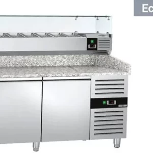 Stoly na chladenie so sklenenou vitrínou - 800mm