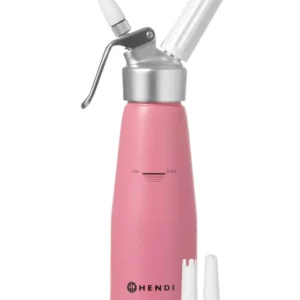 Sifónová fľaša na šľahačku Hendi 0,5 l pastelovo ružová ⌀80x(H)260 mm