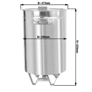 Odpadkový kôš, 75L, zdvíhacie veko, nožný pedál, nehrdzavejúca oceľ