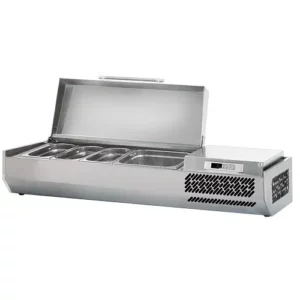 Chladiaca vitrína – 1,3 x 0,35 m – pre 5 GN 1/4 nádob