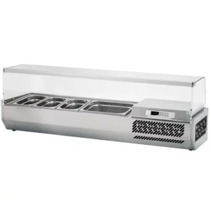 Chladiaca vitrína – 1,3 x 0,35 m – pre 5x GN 1/4