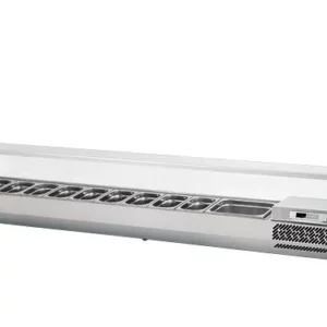 Chladiaca vitrína – 2,3 x 0,35 m – pre 11x GN 1/4