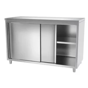 Stoly z nereze s posuvnými dverami, bez lemu - 800mm