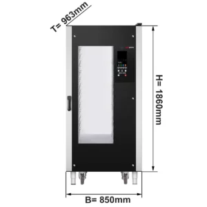 Pekársky konvektomat dotykový – 16x EN 60x40, stojanový vozík