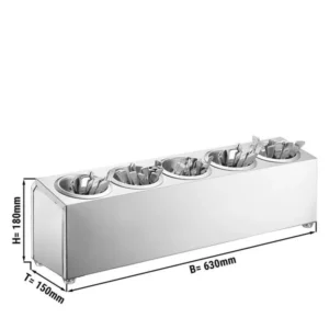 Zásobník na príbor, 5 držiakov